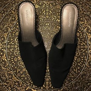 Liz Clairborne squared pointy toe mules